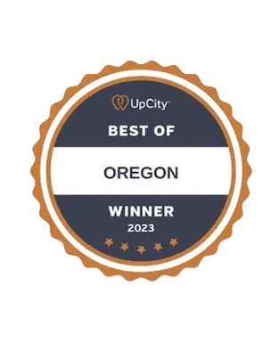 UpCity Best of Oregon 2023 Winner badge for Intuitive Digital
